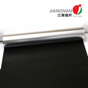 China Thermal Insulation Fabric Fireproof Silicone Coated Fibreglass Cloth Black Fiberglass Cloth on sale