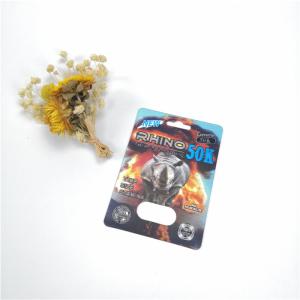 China Customized Color 3d Blister Card Fire Rhino 50K Male Enhancement Pill Packaging on sale