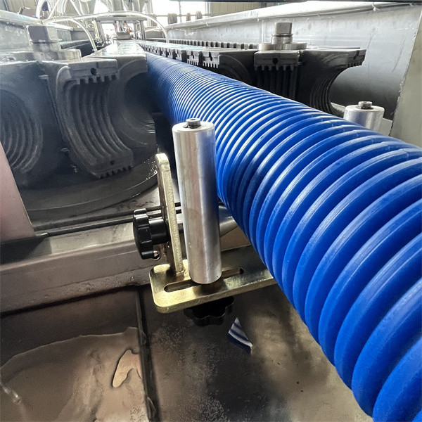 Double Wall Corrugated Pipe Extrusion Machinery For Sewer / Drainage Applications