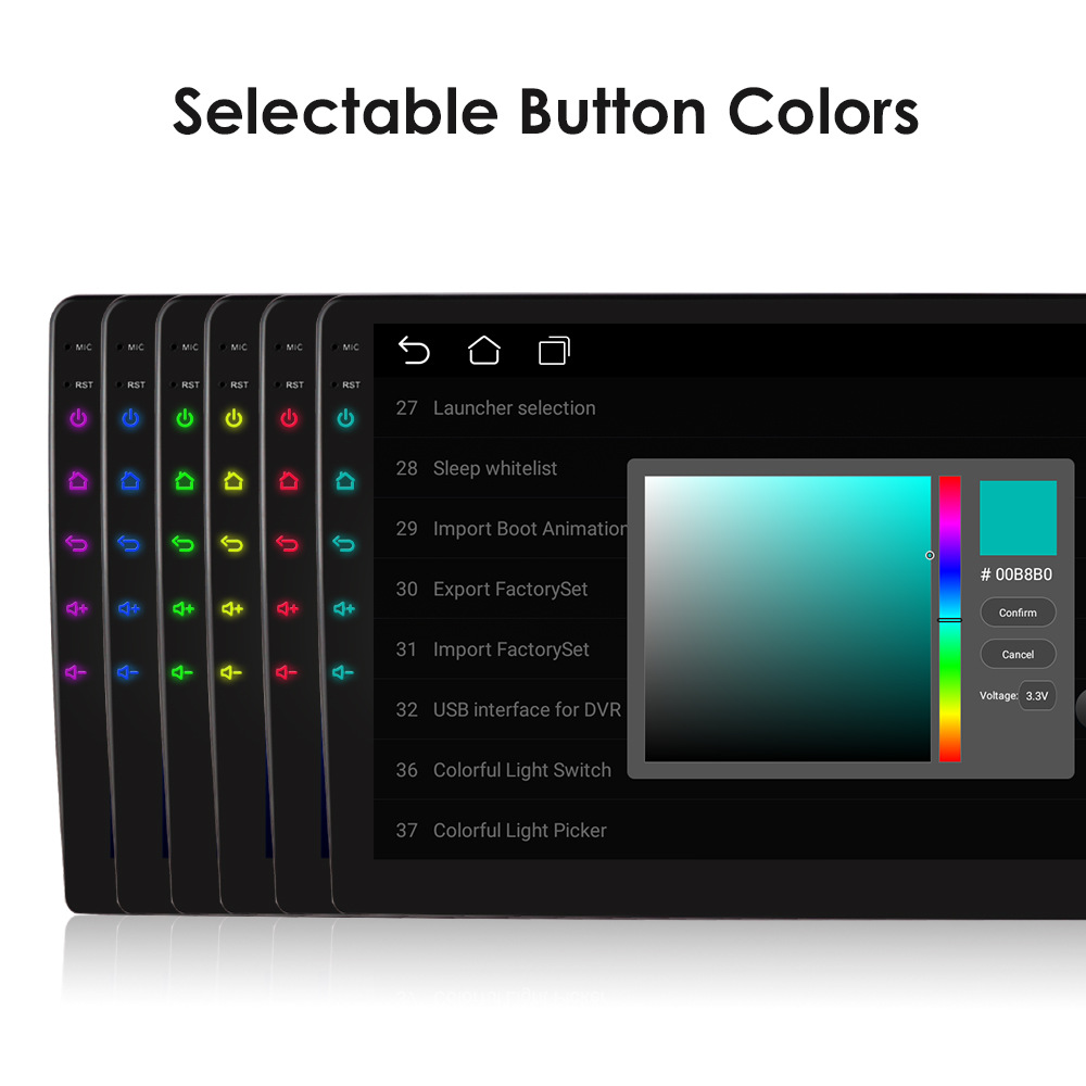 9" IPS/QLED Screen Car Video Android Radio with GPS Navigation BT Music Video YouTube Pho