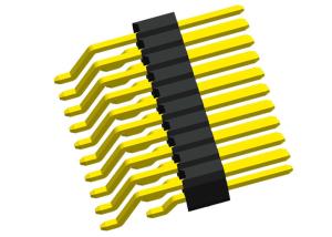 Buy cheap Double Row Pin Header Horizontal SMT Type 2x20 Pin Header Black 1.27mm product