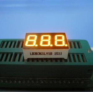 Buy cheap Triple Digit 7 Segment LED Display Yellow Color For Electric Oven / Microwave product