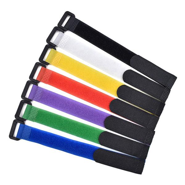 Quality Adjustable Nylon Hook And Loop Straps Cable Tie Velcro Strap With Buckle Hook for sale