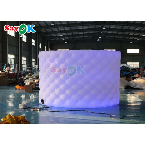 New Attractive Led Inflatable Wall Inflatable LED White Photo Booth Wall For Event