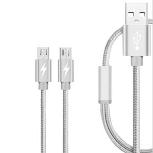 China Usb 2.0 Micro Usb Data Cable , Android Charger Cable Metal Pet Nylon Braided For Samsung Phones on sale
