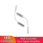 Mini LED Strip Amplifier , PWM Dimming RGB Signal Amplifier Remote Control