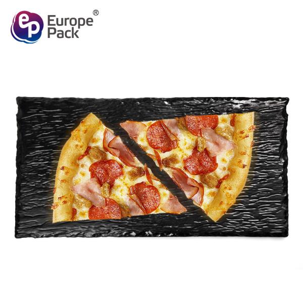 Quality EPK new products 11 inch square dinner black slate stone plate for sale
