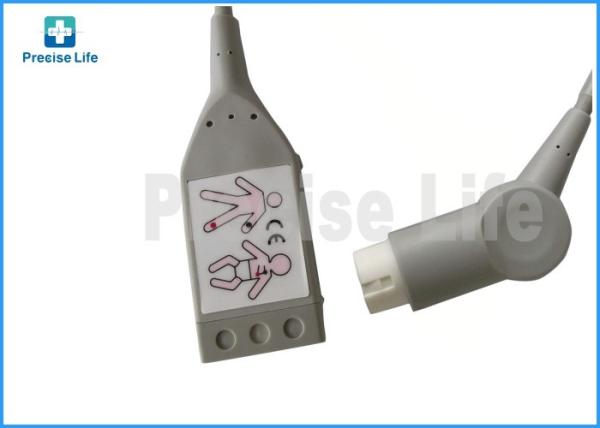 Quality Ph Patient monitor M1510A 3 lead ECG cable  with 12 connector AHA color code for sale
