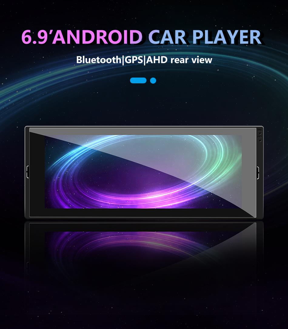 Android OS Android 10 MP5 Player 6.86 IPS Touch Screen GPS Wifi Rear Camera Car DVD Radio