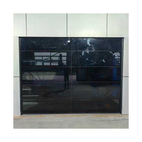 Aluminum Transparent Glass Automatically Garage Door For Residential Buildings