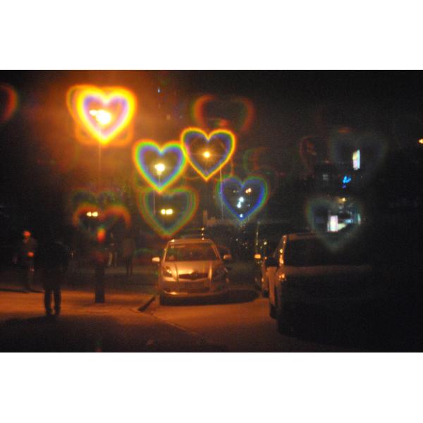 ABS Frame Heart 3D Diffraction Glasses Black Frame for wedding party