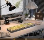 Retro Punk Mechanical RGB Keyboard Cool PC Keyboard Ergonomic Design
