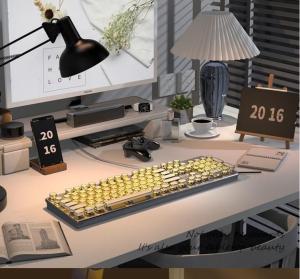 Buy cheap Retro Punk Mechanical RGB Keyboard Cool PC Keyboard Ergonomic Design product