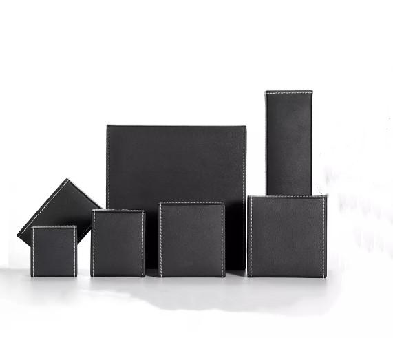 Quality Rectangular PU Leather Box Recyclable Necklace Box Packaging Embossing for sale