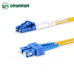 Buy cheap Single Mode LC UPC To SC UPC Duplex Fiber Optic Patch Cord LSZH PVC Jacket product