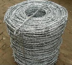 BWG16xBWG16 Hot Dip Galvanized Barbed Wire Cattle Fence