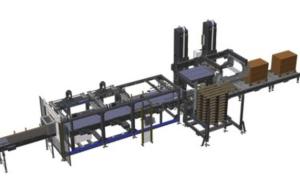 Buy cheap Full Automatic CNC Robot Palletizing System Packaging Line Robust Design product