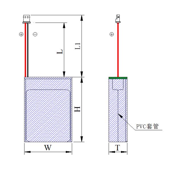 Medical Device Lithium Ion Polymer Battery Pack 7.4V 1800mAh 2S 406168 Rechargeable