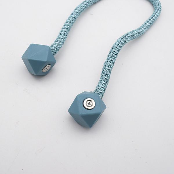Navy Blue Polyester Thread Magnet Box Curtain Strap