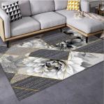 Tree Leaf And Geometric Pattern Living Room Floor Carpet Special Style