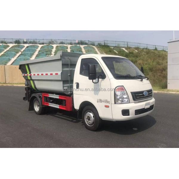 Pure electric self-loading garbage truck operation