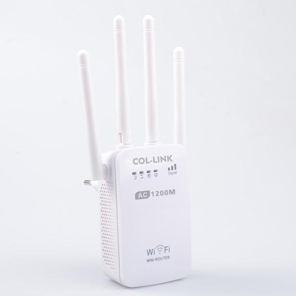 Quality 2.4G 5G 1200Mbps Dual band Wifi Wireless Router with Convenient wall plug COL-AC05 for sale