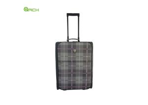 Skate Wheels Foldable Check Material soft sided suitcase