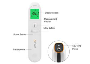 LCD Digital Non Contact Digital Thermometer Intelligent Body Temperature Gun