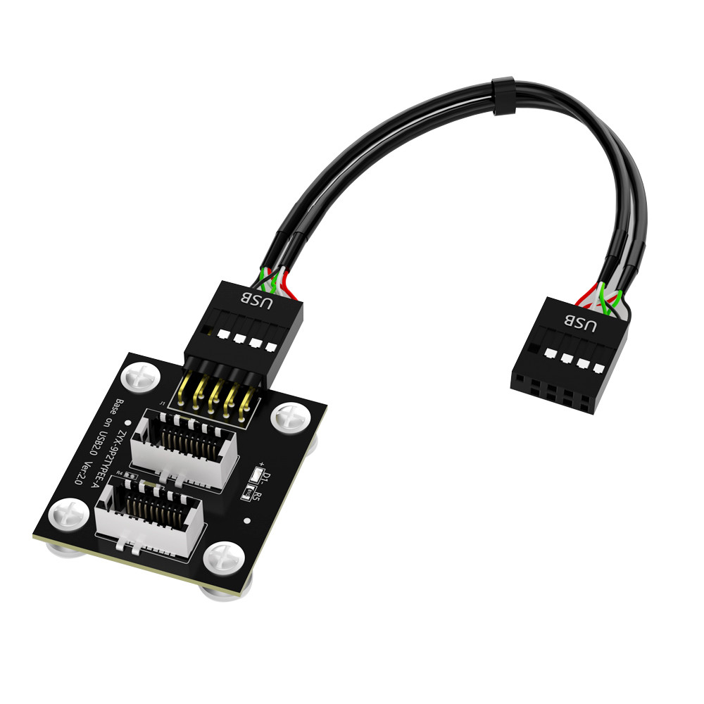 Dual USB 3.1 Front Panel Socket Key-A Type-E To USB 2.0 9Pin Mainboard Header Adapter