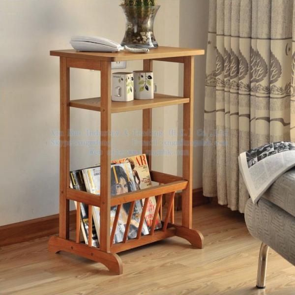 Quality Magazine rack, bamboo phone holder, three layer shelf, bamboo wooden magazine rack for sale