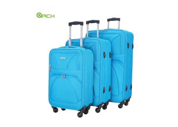 Quality Two Pockets Spinner Wheels Trolley Luggage Bag Sets for sale
