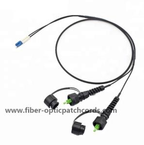 Buy cheap FTTA Waterproof ODVA SC/APC to DLC/UPC Armored Fiber Optic Patch Cord Duplex Single Mode 2 Fiber product