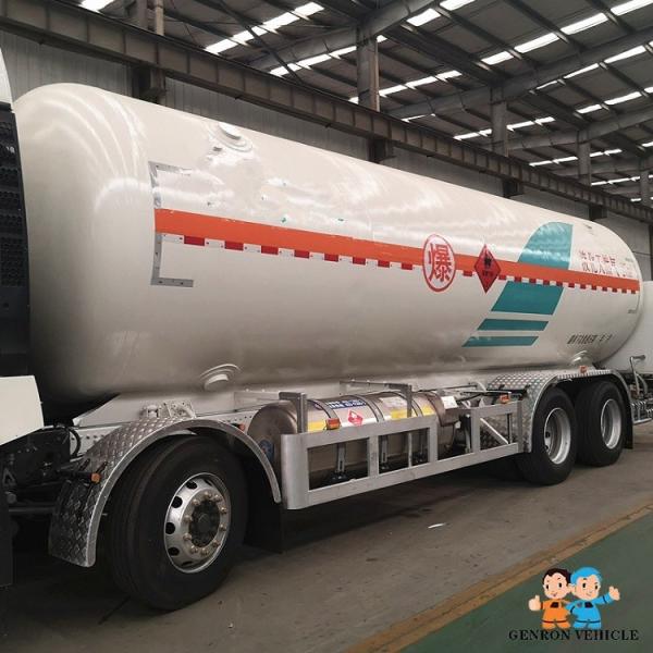 Quality Liquid Normal Gas LNG Cryogenic Fuel Tank Semi Trailer three axles for sale