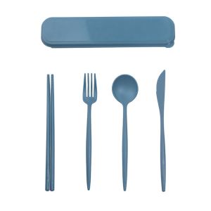 Buy cheap Lightweight Eco Tableware Accessories Food Grade Wheat Straw Fibre 4-PC Flatware Set For High Temperature Environments product