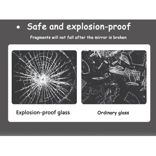 Hotel Home Bathroom Decoration LED Lighted Triple Color Lights Waterproof Vanity Mirror