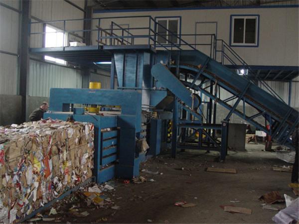 Quality High Efficiency Horizontal Baling Machine Full Automatic Strapping Custom for sale