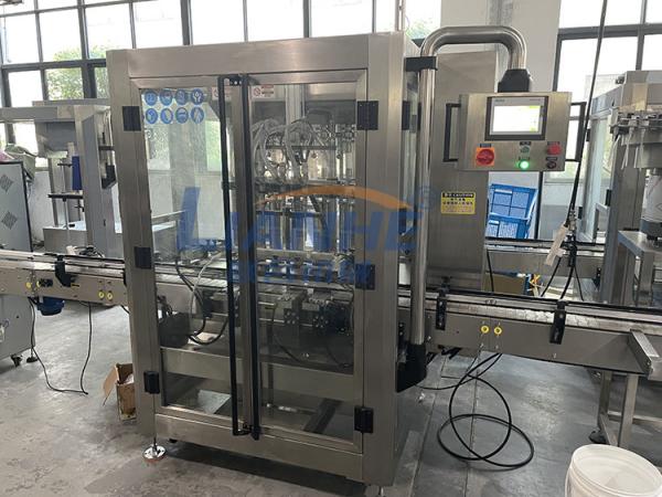 Automatic 4 Nozzles Viscous Lotion Liquid Filling Machine For Soap Detergent