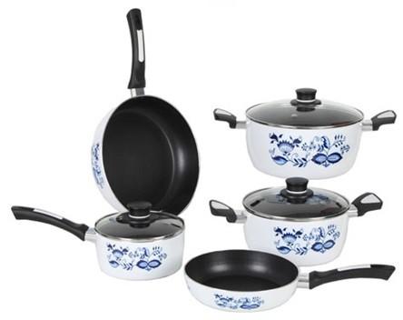 Quality ALUMINIUM PORCELAIN ENAMELLED NON-STICK 8PCS COOKWARE for sale