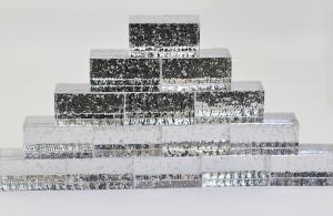 Eco Friendly Parallel Crystal Predrilled 6x8 Glass Block Bricks