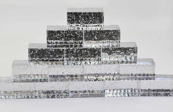 Quality Eco Friendly Parallel Crystal Predrilled 6x8 Glass Block Bricks for sale