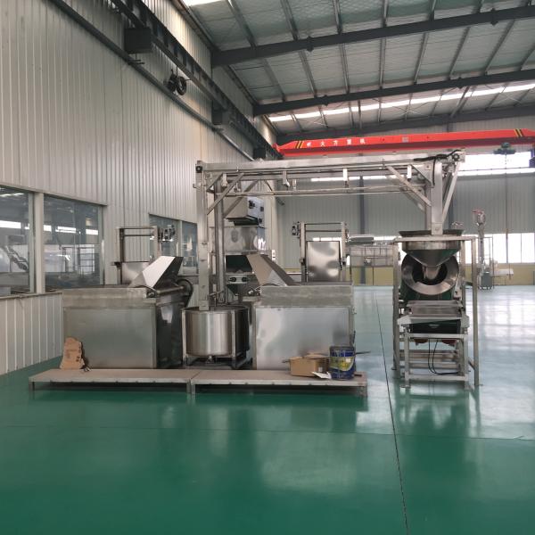 Quality Automatic Batch Groundnut Frying Machine , Industrial Nut Frying Line for sale