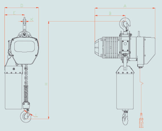 Lifting Electric Chain Hoist / Hoist Lift with Electric Trolley