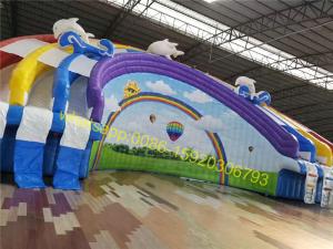 Buy cheap rainbow giant water slide with pool product