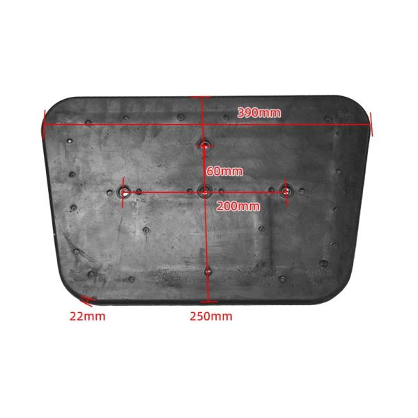 Rubber Barber Chair Footboard Customizable 8/10mm Screw Black Base