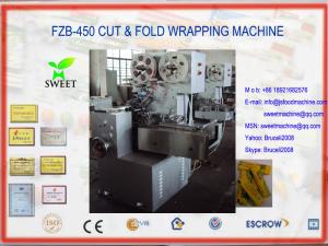 China FZB-450 CUT&FOLD bubble gum wrapping machine on sale