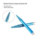Brazed diamond carving tools blue cnc router bit for marble Carving