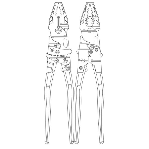 9inch Eccentric Labor-Saving Combination Plier with Ratchet Wheel HRC 62 Industrial hand tool hand tools Eccentric Labor-saving