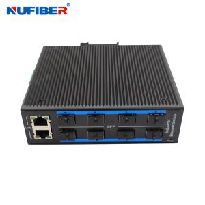 China OEM Unmanaged Industrial SFP Ethernet Switch 8*1000Mbps SFP to 2*10/100/1000M RJ45 Slot Din Rail Mount Switch on sale