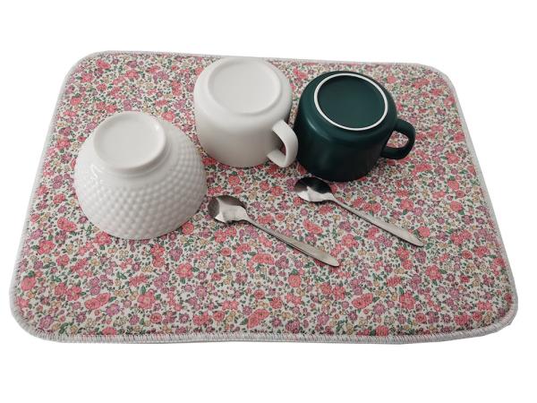 Quality 30x40cm Draining Board Drying Mat Under Dish Rack Countertop for sale