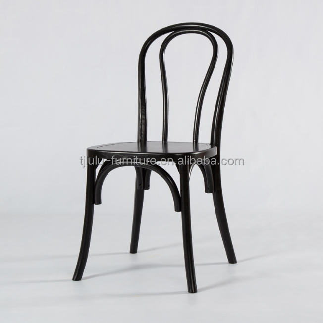 Chinese Mahogany and Rattan Material Nordic Home Furniture Wood Frame Banquet Dining Chair with Stackable Solid Wooden